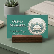 Minimale Heilige Weiße Lotus Yoga-Lehrerin Grün