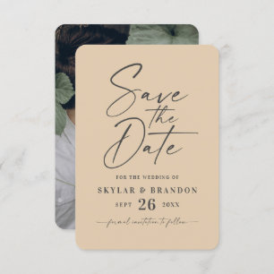 Minimale, hellgelbe Farbensehen Save The Date