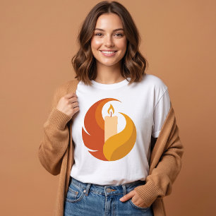 Minimale Herbstkerzen-Wohlfühl-Herbst T-Shirt