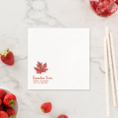 Minimale Herbstlaub-Babyshower-Serviette Serviette (Beispiel)