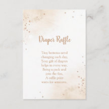 Minimale Herz-Windel-Raffle-Karte – Modern Blush