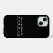 Minimale Herzpfeil-Valentins-T-Shirt iPhone 15 Hülle (Rückseite (Horizontal))