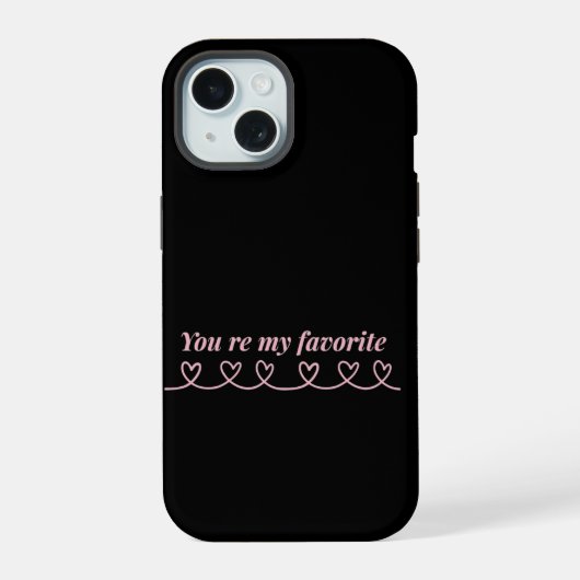 Minimale Herzpfeil-Valentins-T-Shirt iPhone 15 Hülle (Rückseite)