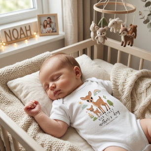 Minimale Hirsch-Mutter-Baby-Erstes-Muttertag-Desig Baby Strampler