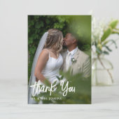 Minimale Hochzeit Dankeskarte (Stehend Vorderseite)