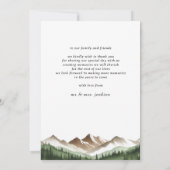 Minimale Hochzeit Dankeskarte (Rückseite)