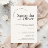 Minimale Hochzeit Einladung einfaches modernes Des