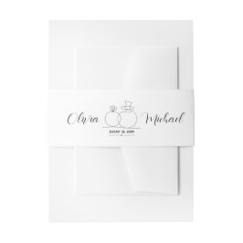 Minimale Hochzeit Einladungsbanderole