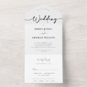 Minimale Hochzeit in einem All In One Einladung (Innen Boden)