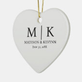 Minimale Hochzeit Keramik Ornament (Links)