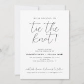 Minimale Hochzeit Krawatte Der Geist intim Einfach Einladung (Vorderseite)