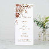 Minimale Hochzeit Menükarte (Stehend Vorderseite)