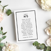 Minimale Hochzeit mit französischem Chic Tischnummer