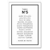 Minimale Hochzeit mit französischem Chic Tischnummer (Vorderseite)