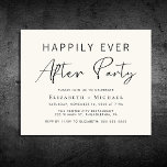 Minimale Hochzeit nach dem Party Einladung zur Cre<br><div class="desc">Eine preisgünstige,  minimale und schicke Schwarz-Weiß-Creme-Hochzeit nach der Party Einladung für einen Nachbau oder eine Hochzeitsfeier. "Happily Ever After Party" ist in einer Mischung aus einfacher Typografie und einem schicken,  modernen Drehbuch geschrieben.</div>