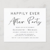 Minimale Hochzeit nach Party Einladung (Vorderseite)