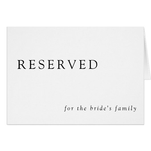 Minimale Hochzeit reserviert Elegant Einfach (Vorderseite (Horizontal))