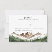 Minimale Hochzeit RSVP Karte (Vorderseite)