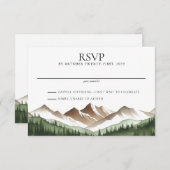 Minimale Hochzeit RSVP Karte (Vorne/Hinten)