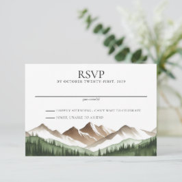 Minimale Hochzeit RSVP Karte