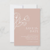Minimale Hochzeit Speichern Sie das Datum botanisc Save The Date (Vorderseite)