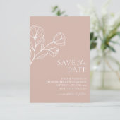 Minimale Hochzeit Speichern Sie das Datum botanisc Save The Date (Stehend Vorderseite)