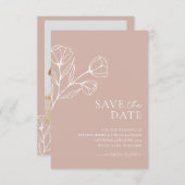 Minimale Hochzeit Speichern Sie das Datum botanisc Save The Date (Vorne/Hinten)
