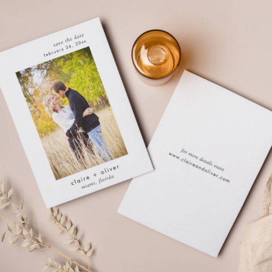 Minimale Hochzeit Speichern Sie die Datumskarte Save The Date