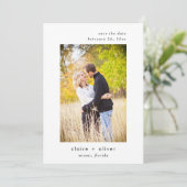 Minimale Hochzeit Speichern Sie die Datumskarte Save The Date (Stehend Vorderseite)