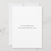 Minimale Hochzeit Speichern Sie die Datumskarte Save The Date (Rückseite)