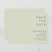 Minimale Hochzeit Speichern Sie die Datumskarten (Vorne/Hinten)