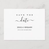 Minimale Hochzeit Speichern Sie die Datumspostkart Postkarte (Vorderseite)