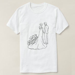 Minimale Hochzeit T-Shirt gerade verheiratet