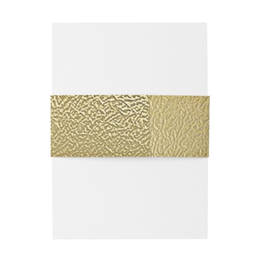 Minimale Hochzeit von Gold Einladungsbanderole (Rückseitenbeispiel)