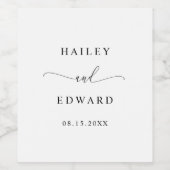 Minimale Hochzeit Weinetikett (Einzelnes Label)