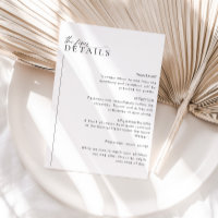 Minimale Hochzeitdetails Einschließkarte LAYLA