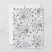 Minimale Hochzeiten, botanische Hochzeiten Einladung (Rückseite)