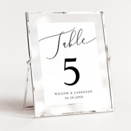 Minimale Hochzeiten-Tischnummer Tischnummer