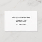 Minimale Hochzeitfotografie Visitenkarte (Rückseite)