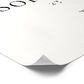 Minimale Hochzeits-Willkommensschilder mit Foto Poster (Ecke)