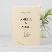Minimale Hochzeitseinladung Vorlage – Elegant (Stehend Vorderseite)
