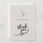 Minimale Hochzeitseinladungsvorlage Einladung (Rückseite)