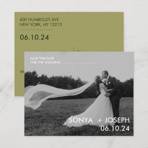 Minimale Hochzeitsfotos - Save-the-Date-Karten