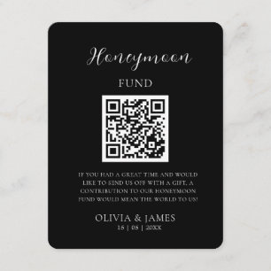 Minimale Hochzeitsgeschenk-Spenden-Request-QR-Code Begleitkarte