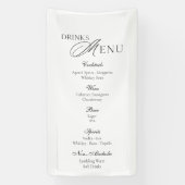 Minimale Hochzeitsgetränke-Menü-Banner Banner (Vertikal)