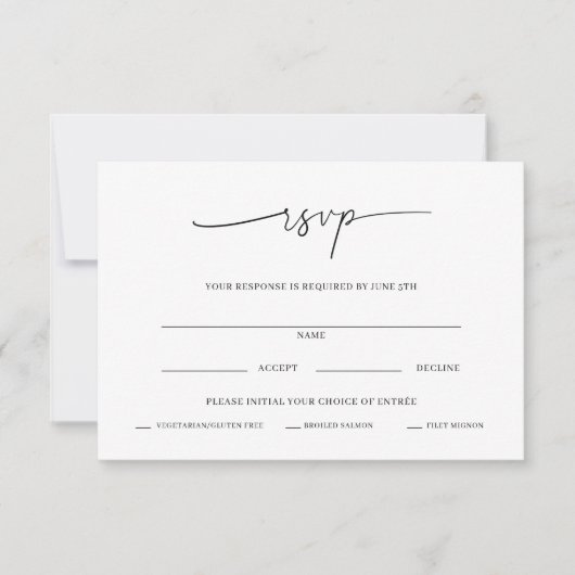 Minimale Hochzeitskarte Dankeskarte (Vorderseite)