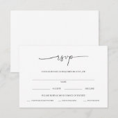Minimale Hochzeitskarte Dankeskarte (Vorne/Hinten)
