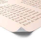 Minimale Hochzeitskarte in Rosa Poster (Ecke)