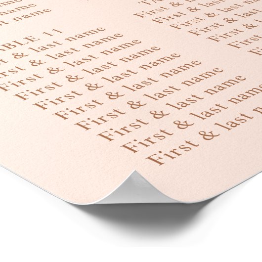 Minimale Hochzeitskarte in Rosa Poster (Ecke)