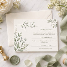 Minimale Hochzeitskarte mit botanischen Details in